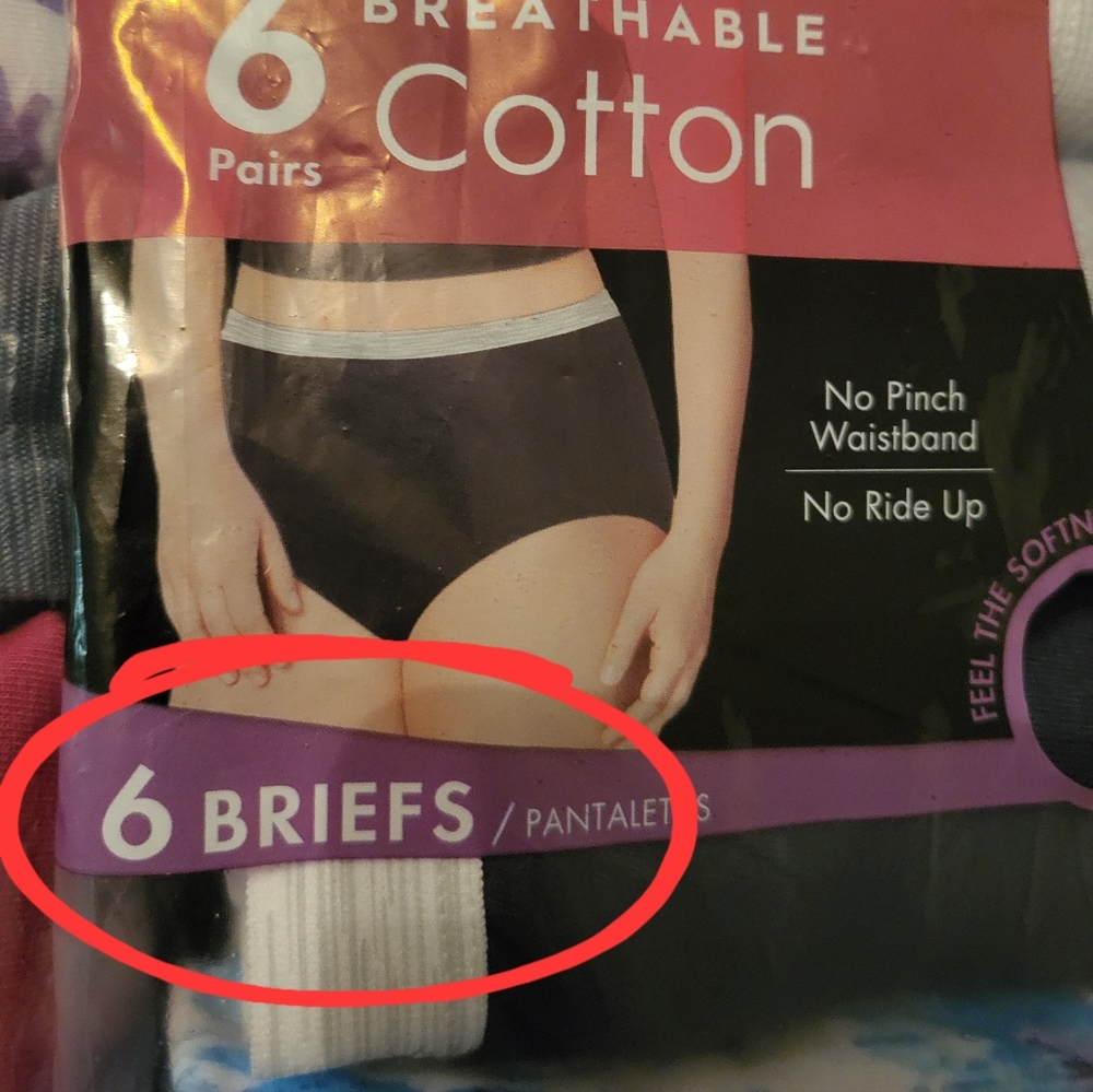 5 pk, JMS, Plus Size Cotton Briefs